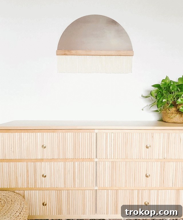 IKEA Malm dresser with a stylish fluted design