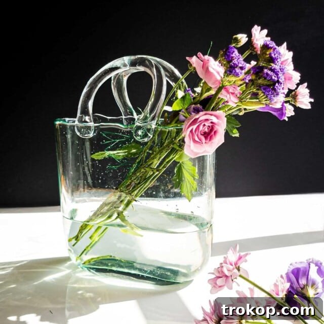 Purse Vase for hostess gifts.