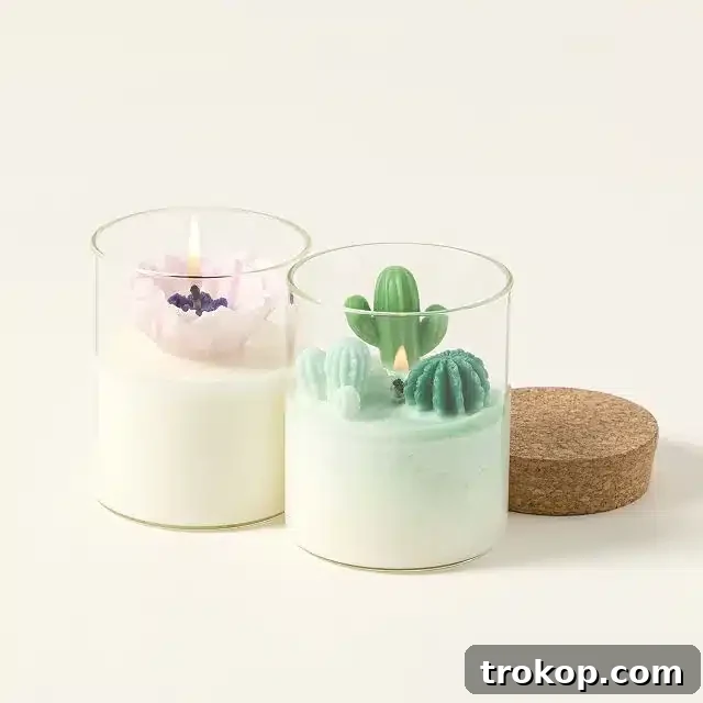 Terrarium Candle for hostess gifts.