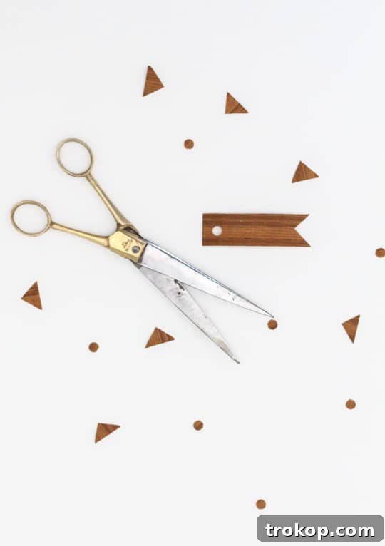 Crafting Wood Veneer: Confetti and Flag Gift Tags 6 Writing on Wood Veneer Gift Tags with Gold Leaf Pen