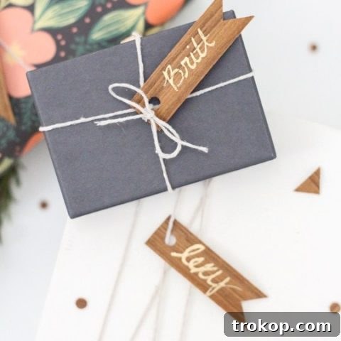 Crafting Wood Veneer: Confetti and Flag Gift Tags 9 DIY Wood Veneer Confetti and Gift Tag Flags - Sugar and Cloth