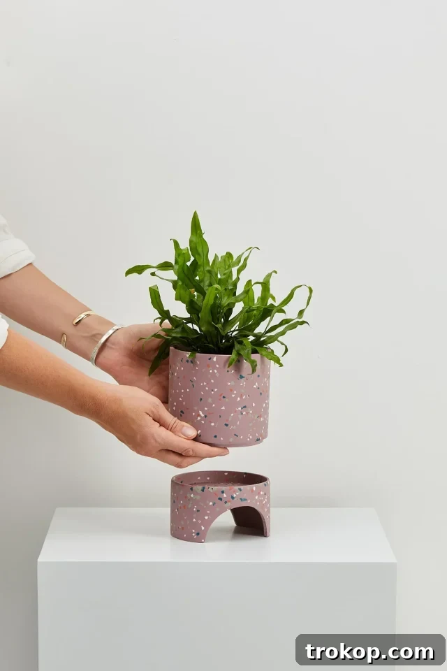 The Art of Appreciation: 37 Perfect Thank You Gifts 4 Stylish Terrazzo Archie Planter from The Sill, a perfect thank you gift for plant lovers.