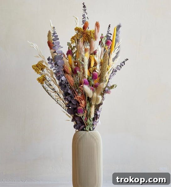 The Art of Appreciation: 37 Perfect Thank You Gifts 3 Vibrant dried flower bouquet, a long-lasting thank you gift idea.