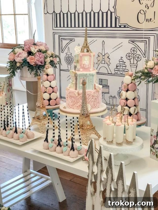 Pastel Paris Tea Party with vintage vibes