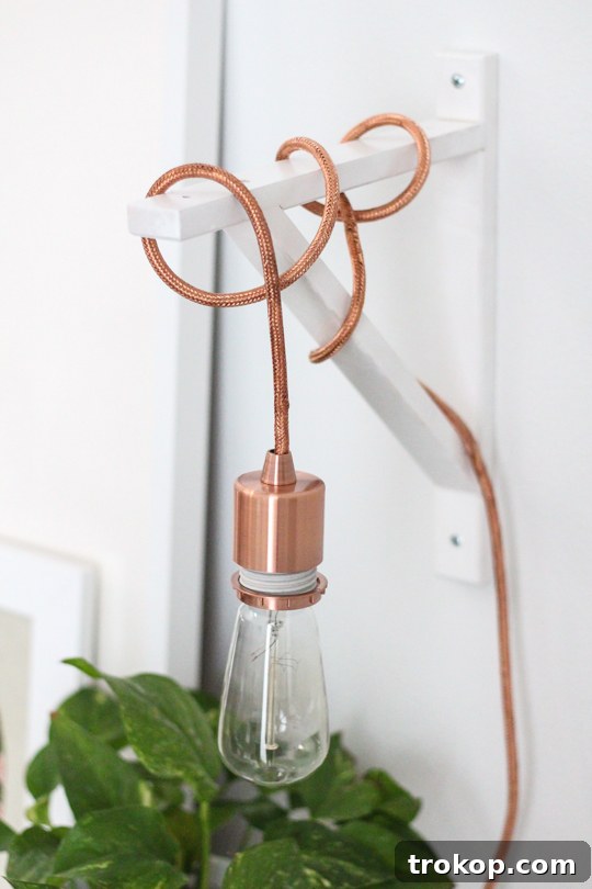 DIY Hanging Pendant Sconce - A simple guide to creating your own stylish wall light.