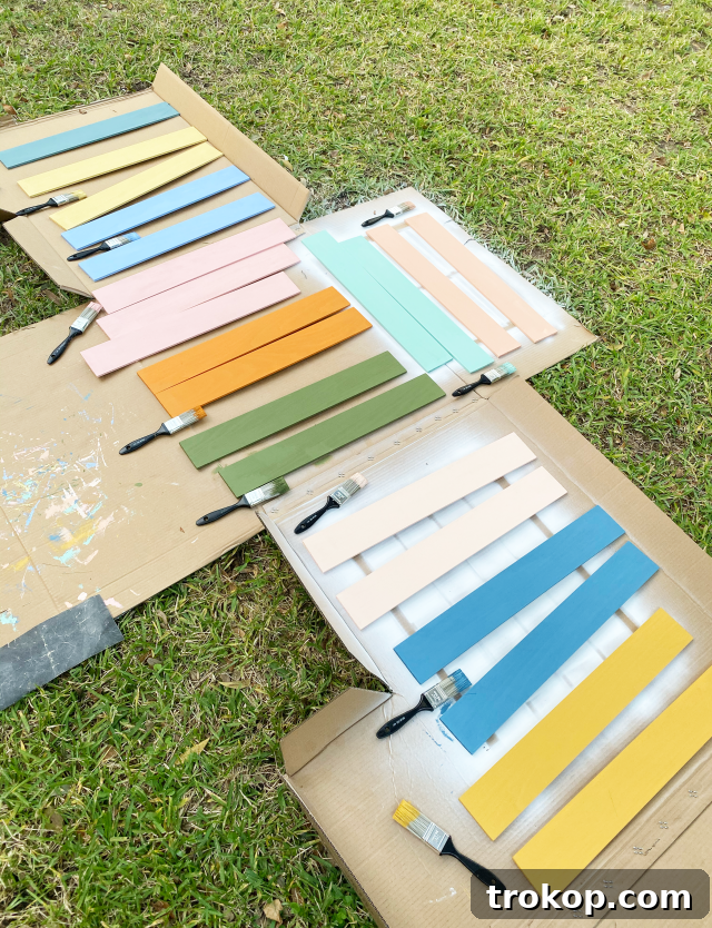 Vibrant DIY Toddler Playhouse Bed 6 Paint the Roof of the Bed