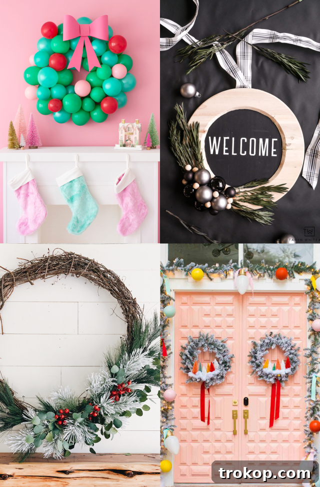27 Handmade Christmas Wreaths for a Festive Home 2 Creative DIY Christmas Wreath Ideas for Festive Home Decor