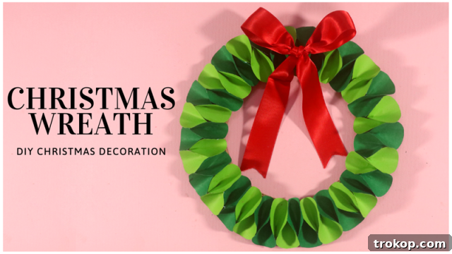 27 Handmade Christmas Wreaths for a Festive Home 19 Eco-friendly DIY Cardboard Christmas Wreath with satin ribbon