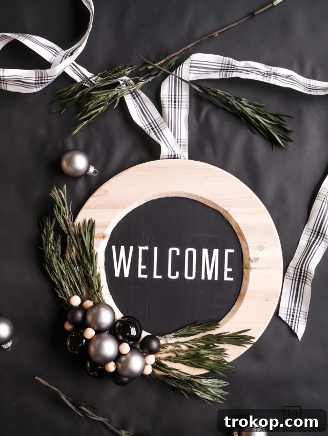 27 Handmade Christmas Wreaths for a Festive Home 26 Unique DIY Plate Charger Christmas Wreath with a personalized message