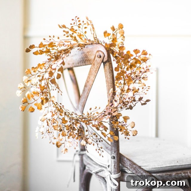 27 Handmade Christmas Wreaths for a Festive Home 4 Elegant DIY Golden Wreath and Garland for Christmas decoration