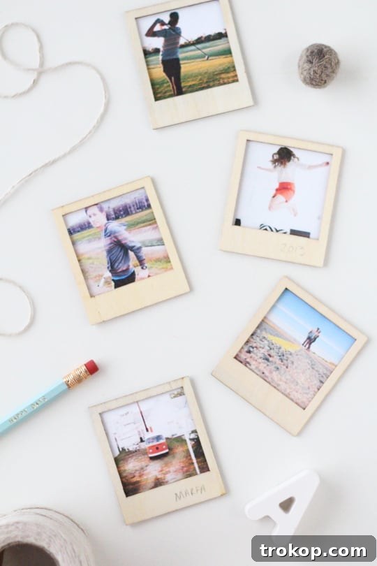 DIY wooden polaroid gift set for Valentine's Day