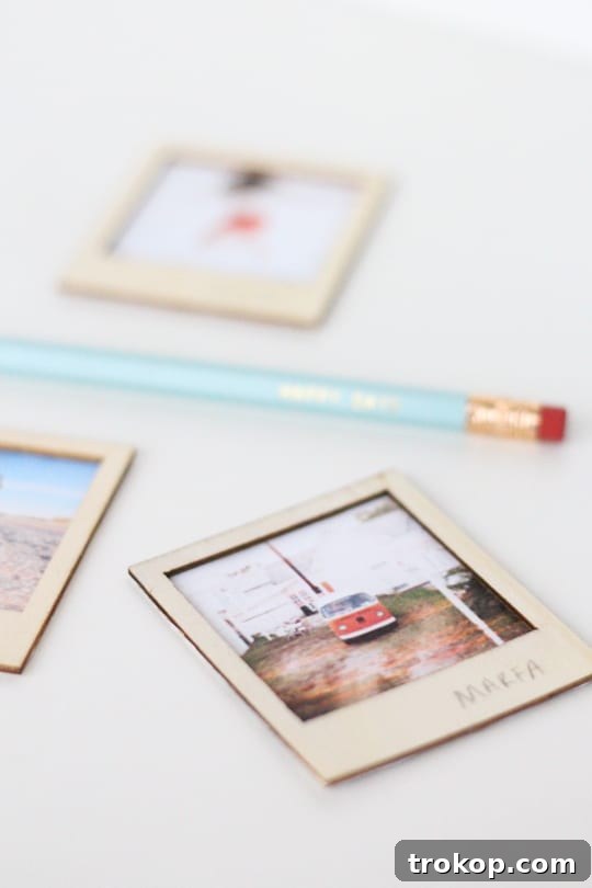 DIY wooden polaroid gift set for Valentine's Day