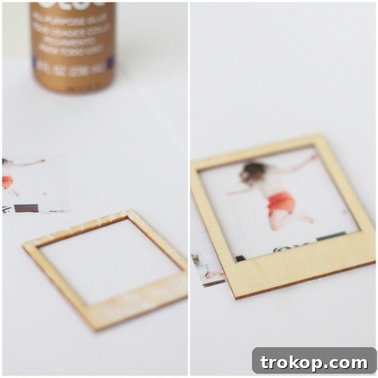 DIY wooden polaroid gift set for Valentine's Day