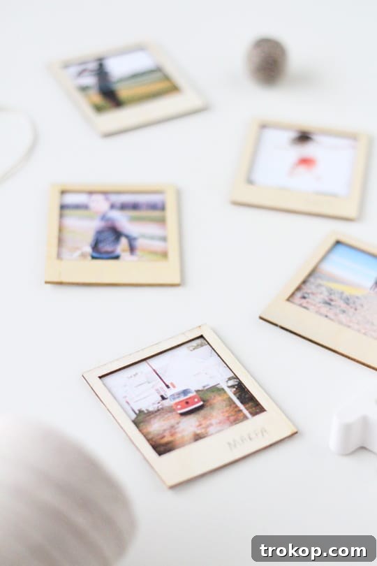 DIY wooden polaroid gift set for Valentine's Day