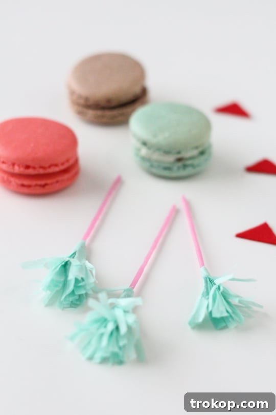 DIY Valentine Arrow Cookie Picks Tassel Making