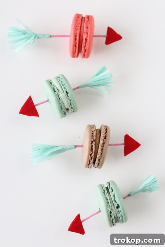 DIY Valentine Arrow Cookie Picks Final Product