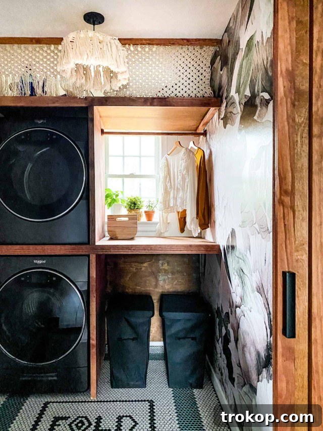 BoHo Small Laundry Room Makeover15