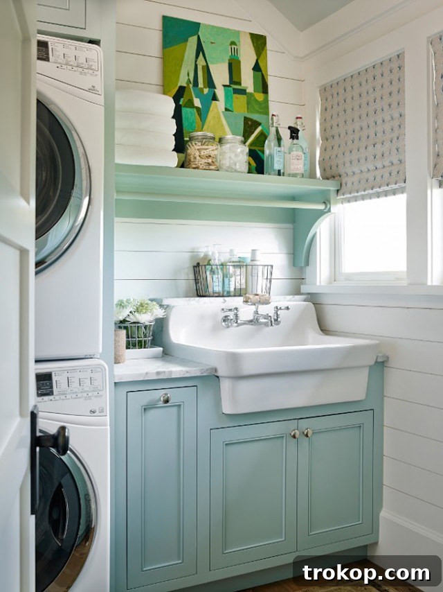 House of Turquoise Mint Laundry Room
