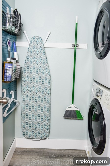Pegboard Small Laundry Room