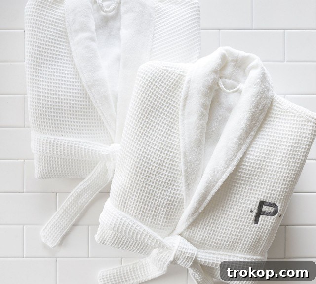 Waffle Weave Resort Robe by Pattern Barn for personalized Valentines gifts