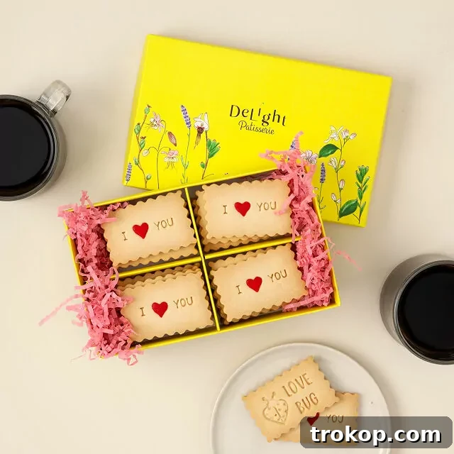 Love Message Shortbread Cookies - Sweet personalized Valentine's treats