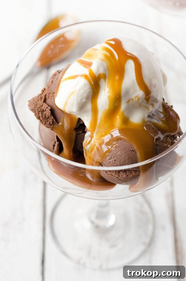 Bailey's Ice cream with whiskey caramel sauce recipe - sugar and cloth