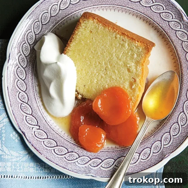Pound Cake with Grand Marnier–Poached Apricots