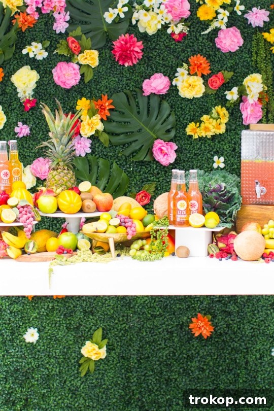 Sparkling Ideas: Crafting the Perfect Mimosa Bar for Any Celebration 20 Our tropical garden party and DIY fruit necklaces for Summer! - sugar and cloth - houston blogger - entertaining ideas