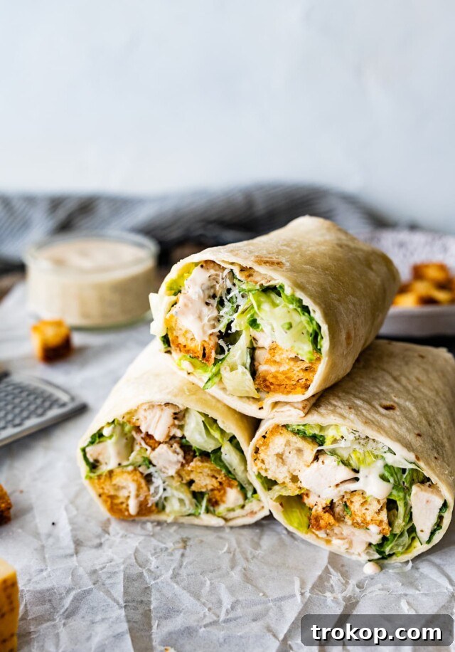 Beyond Boring: Inventive Leftover Chicken Recipes for Stellar Weeknights 17 Chicken Caesar Wrap for leftover chicken recipes