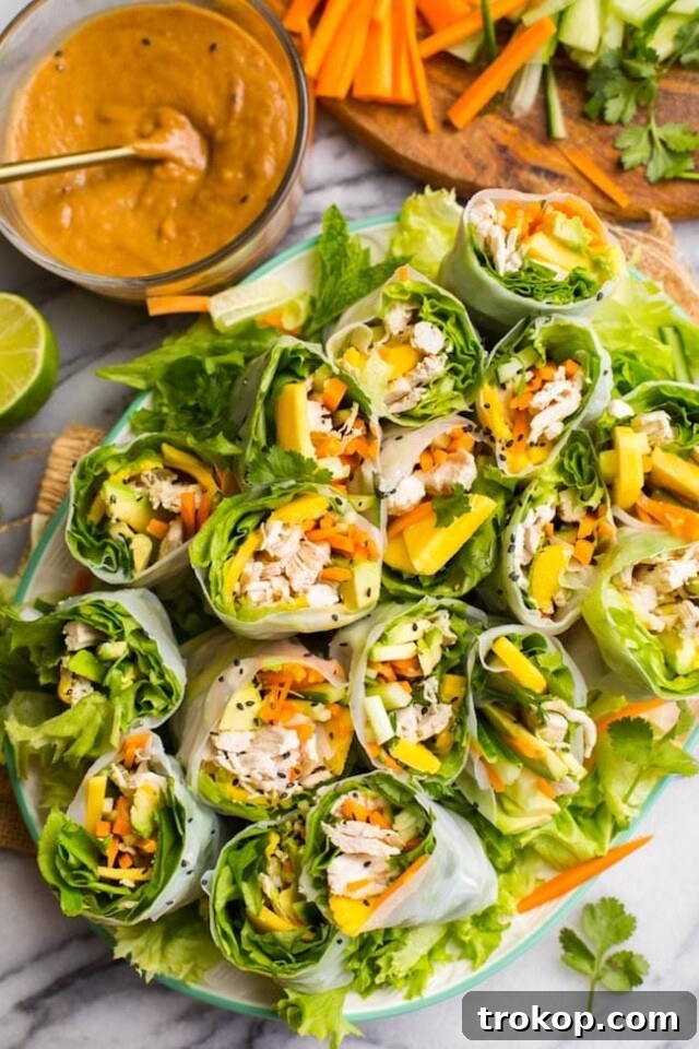 Beyond Boring: Inventive Leftover Chicken Recipes for Stellar Weeknights 22 Chicken Avocado & Mango Summer Rolls