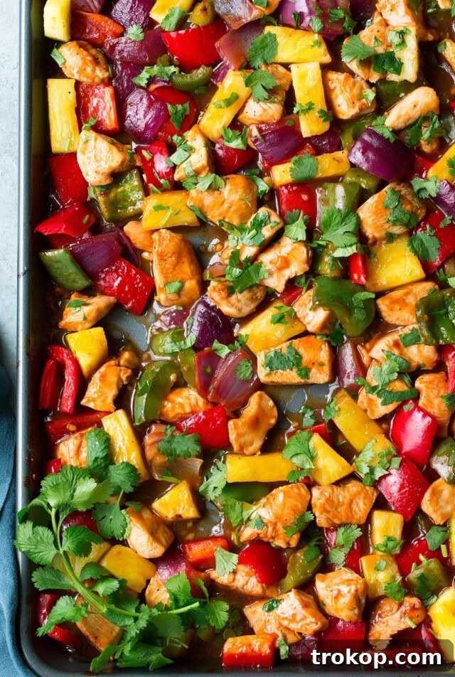 Beyond Boring: Inventive Leftover Chicken Recipes for Stellar Weeknights 26 Sheet Pan Hawaiian Chicken