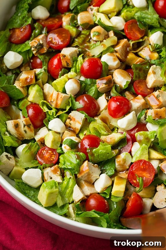 Beyond Boring: Inventive Leftover Chicken Recipes for Stellar Weeknights 27 Caprese Chopped Salad {with Chicken and Avocado}