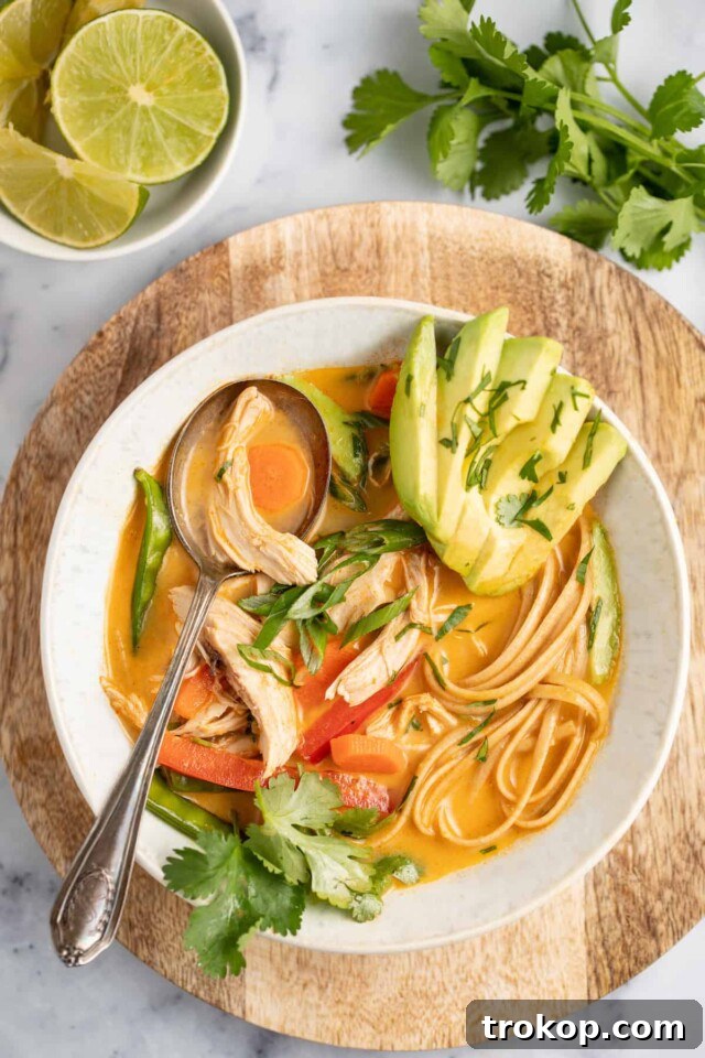 Beyond Boring: Inventive Leftover Chicken Recipes for Stellar Weeknights 10 Thai Chicken Noodle Soup for leftover chicken recipes