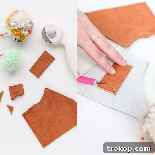 Playful Pom Pom Leather Bag Charms 5 How to make pom poms for luggage tags with a pom pom maker