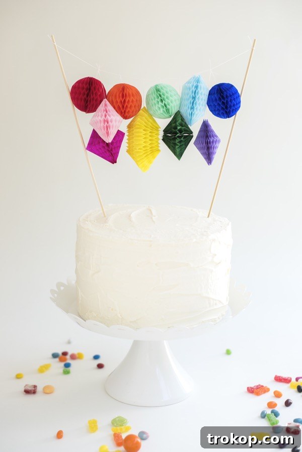 17 DIY Cake Toppers to Make Your Celebration Unforgettable 13 Honeycomb Paper Cake Topper DIY