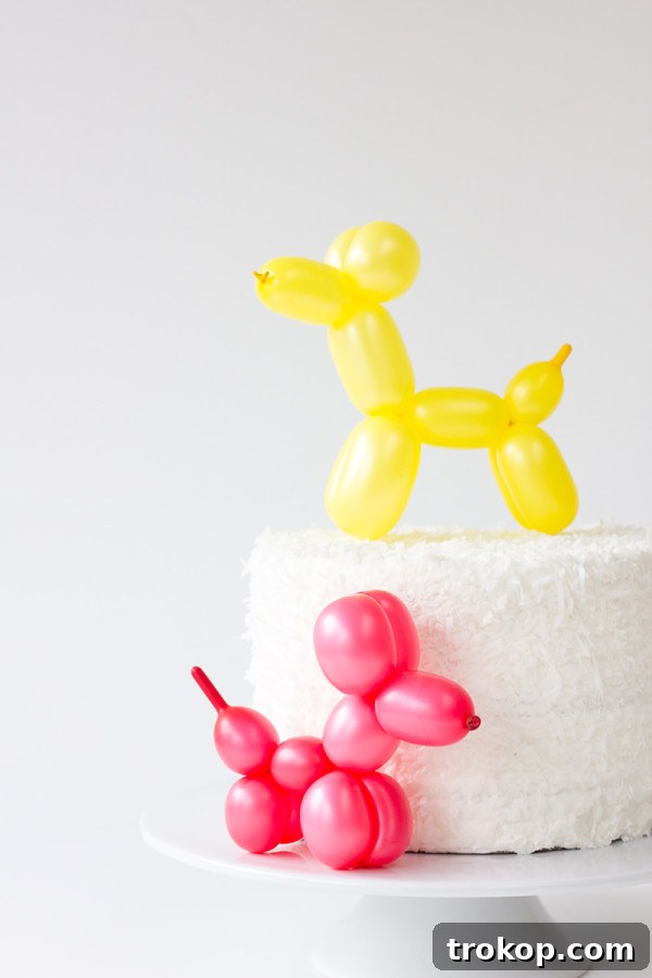 17 DIY Cake Toppers to Make Your Celebration Unforgettable 17 DIY Balloon Animal Cake Topper