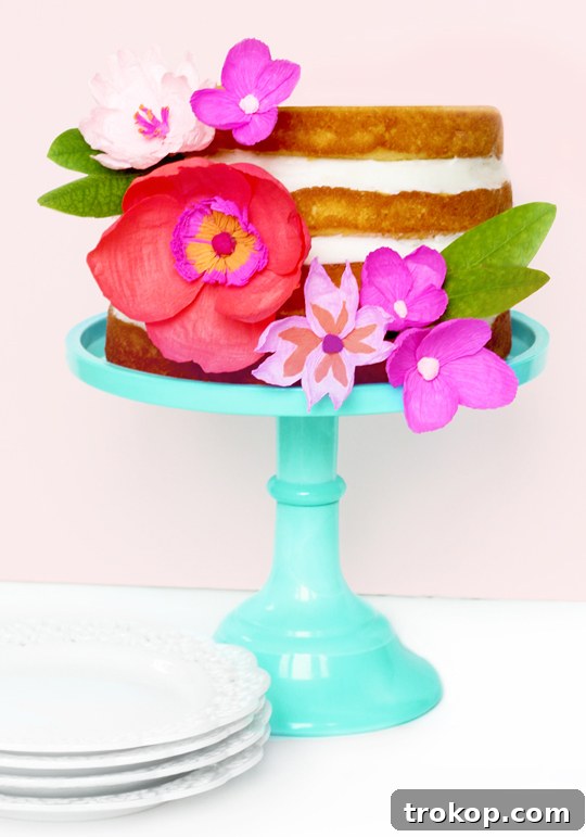 17 DIY Cake Toppers to Make Your Celebration Unforgettable 4 DIY paper flower cake topper - Sugar & Cloth