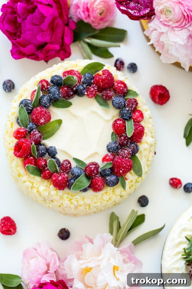 17 DIY Cake Toppers to Make Your Celebration Unforgettable 7 3 DIY Winter Cheesecake Toppers by Lifestyle Blogger Ashley Rose of Sugar & Cloth