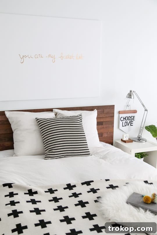 Perfect weekend project: IKEA Malm Stikwood headboard
