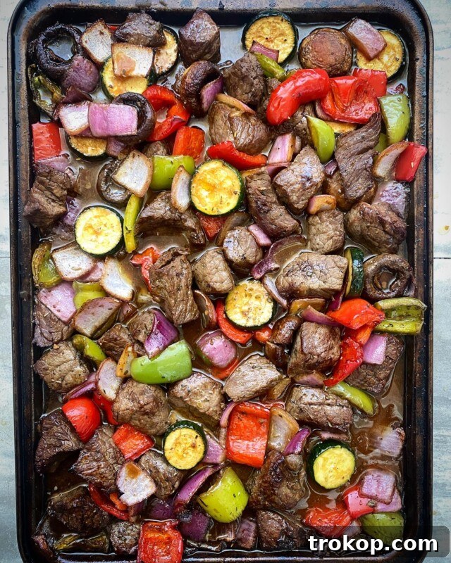 Sheet Pan Beef Kabobs