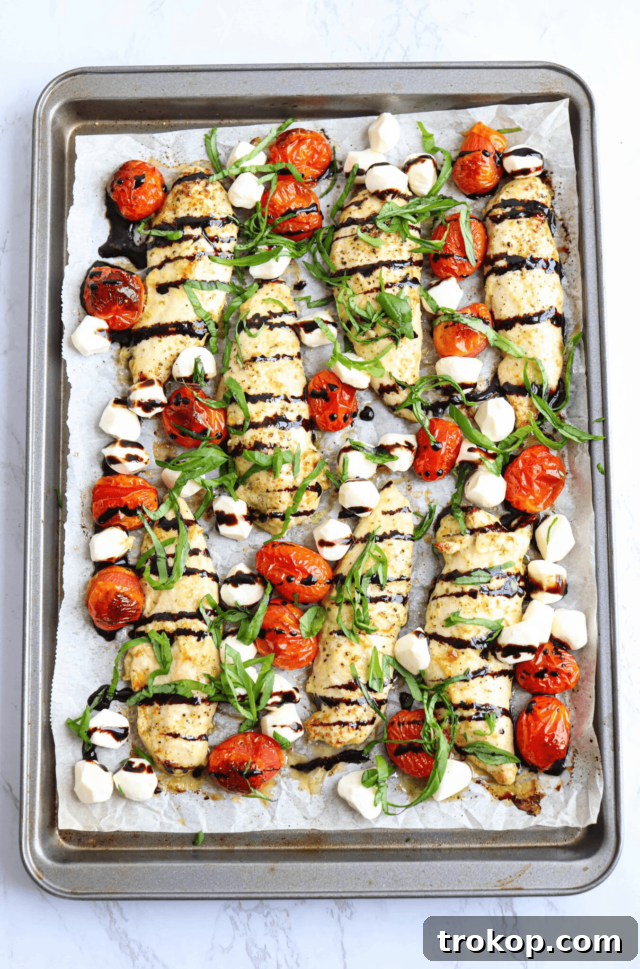 Chicken Caprese Sheet Pan