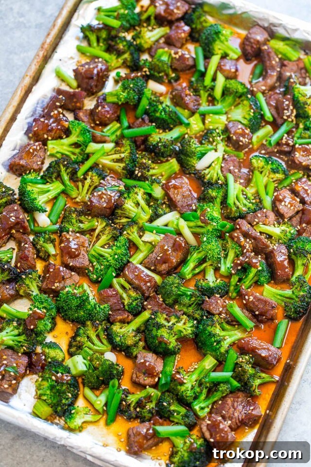 Beef and Broccoli Sheet Pan