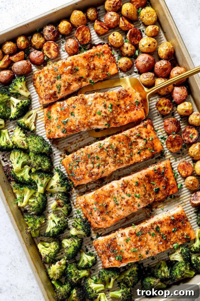Honey Mustard Salmon Sheet Pan