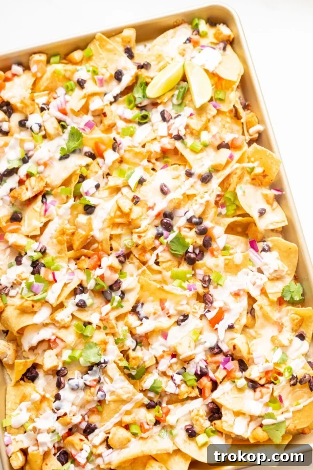 Sheet Pan Chicken Nachos
