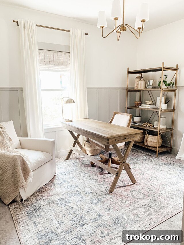 Neutral Home Office Reveal