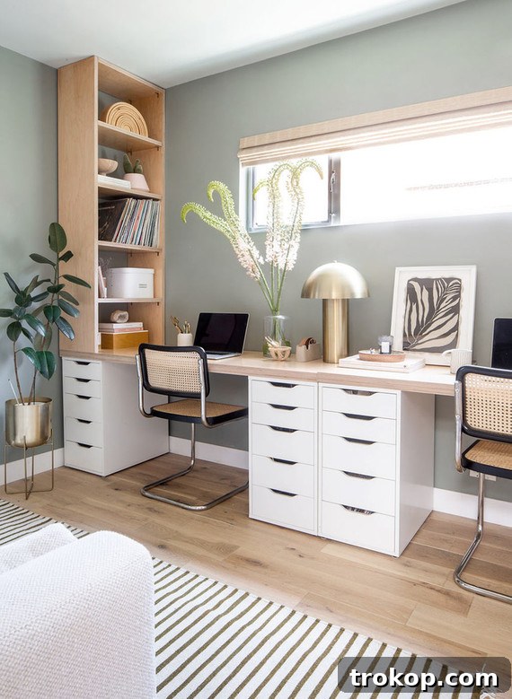 Amanda’s office/guest bedroom: before and after