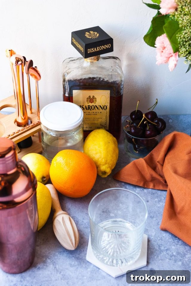 Pucker Up: Exploring the Universe of Sour Cocktails 3 Amaretto Sour Recipe Ingredients