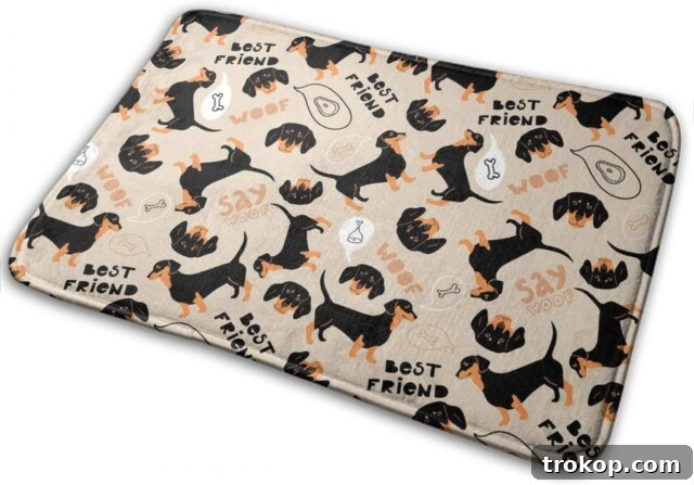 31 Pawsome Gift Ideas for Dog Owners 26 Machine Washable Bathroom Rugs Compatible with Wiener Dog Dachshund Pet Dogs for Men Women Boys Girls Bedroom Kitchen Decor, Water Absorbent Bath Mat, Memory Foam Dry Fast Rugs for Toilet Floor