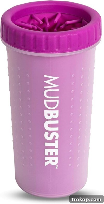 31 Pawsome Gift Ideas for Dog Owners 31 Dexas MudBuster Portable Dog Paw Washer/Paw Cleaner, Large, Fuchsia