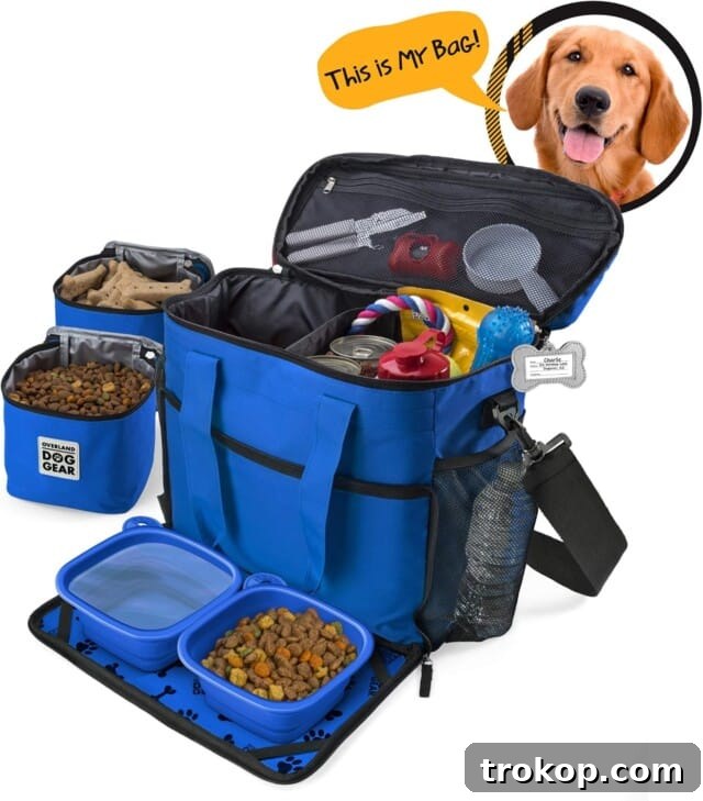 31 Pawsome Gift Ideas for Dog Owners 33 Mobile Dog Gear, Week Away Dog Travel Bag for Small Dogs, Includes Lined Food Carriers and 2 Collapsible Dog Bowl